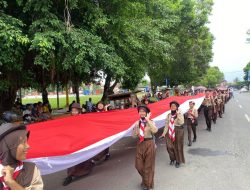 Seribuan Pasukan Meriahkan Kirab Bendera Merah Putih Haul Kiai Surgi